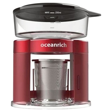 oceanrich 二合一自動旋轉咖啡機 S3 Plus 濾掛手沖咖啡機  金屬紅