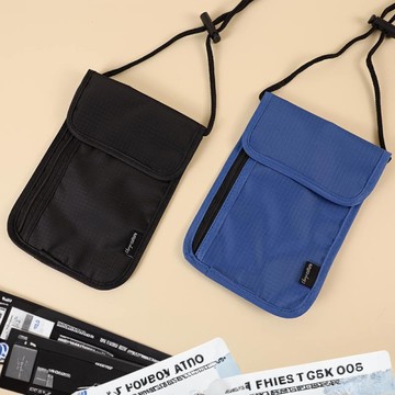 護照收納包-黑/藍