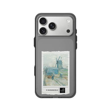 iPhone 17 Pro Max Clear (相機按鈕) 酷墨灰 - Van Gogh Museum - 蒙馬特：風車和耕田