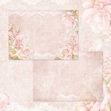 A4 Pinkveil Rose 設計紙