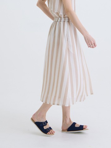 日光筆跡A擺長裙-晨光描線