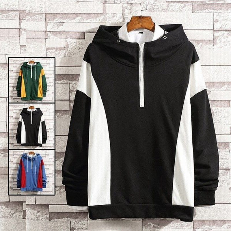 パーカー メンズ 長袖パーカー プルオーバー ハイネック メンズパーカー 切替 ビッグシルエット 大きいサイズ おしゃれ 春 父の日 通販 Lineポイント最大get Lineショッピング