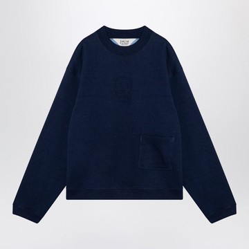 Brain Dead Indigo Fleece Crew Neck Sweatshirt