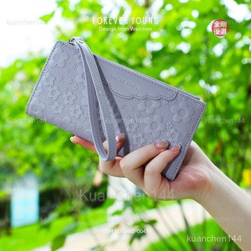 皮夾女 女錢包 女錢包 多卡位 大容量 零錢包 新款女士錢包時尚長款韓版印花多卡位拉鏈錢夾女款高級感 手拿包女 女手拿包