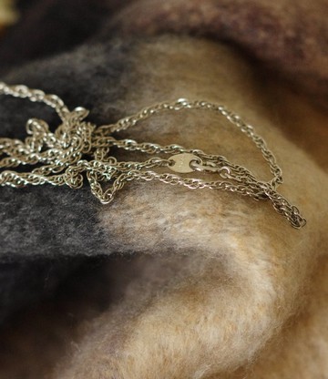 古董摩登復古vintage銀色單鍊項鍊 Avon N659