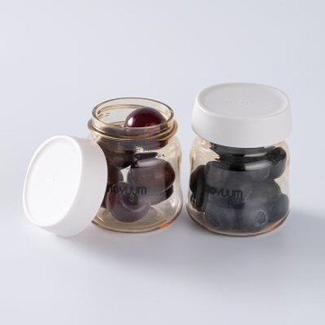 MOYUUM 韓國 寬口奶瓶 萬用儲存蓋2入組 奶瓶配件 -香草白