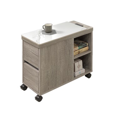 【唯熙傢俱】賽菲灰橡色活動邊櫃