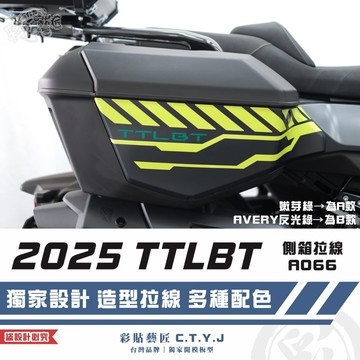彩貼藝匠 2025 TTLBT 靈龜 側箱 拉線A066（一對）3M反光貼紙 ORACAL螢光貼 拉線設計 裝飾