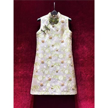 巨好看新中式國風重工釘珠絕美改良旗袍女連衣裙高級感2025新款