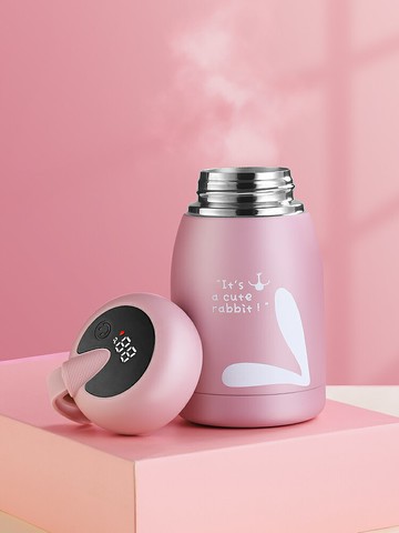 迷你智能保溫杯女便攜小巧可愛少女學生兒童簡約顯示溫度的水杯子