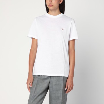 White T-shirt with triangle logo