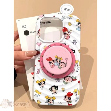 飛天小女警 波漾殼 磁吸支架 適用iPhone17 16 15 14 13 Pro Max 手機殼 霧面磨砂全包磁吸硬殼