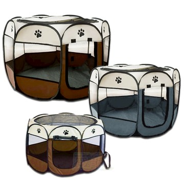 【用品】寵物八角帳篷 輕鬆摺疊 多用途 免安裝 好收納 L款 M款 S款 台灣出貨