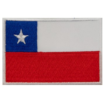 DIY刺繡徽章 智利 Flag Patch布藝燙貼 刺繡徽章 貼布繡 刺繡貼紙 背膠徽章 熱燙貼布 _廠商直送
