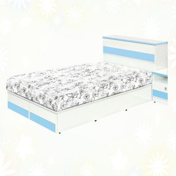 文創集-南亞塑鋼    桑尼 南亞塑鋼3.5尺單人二抽屜床台組合(床頭＋床尾拉合二抽屜＋不含床墊)-106.8x221.3x85.9cm免組