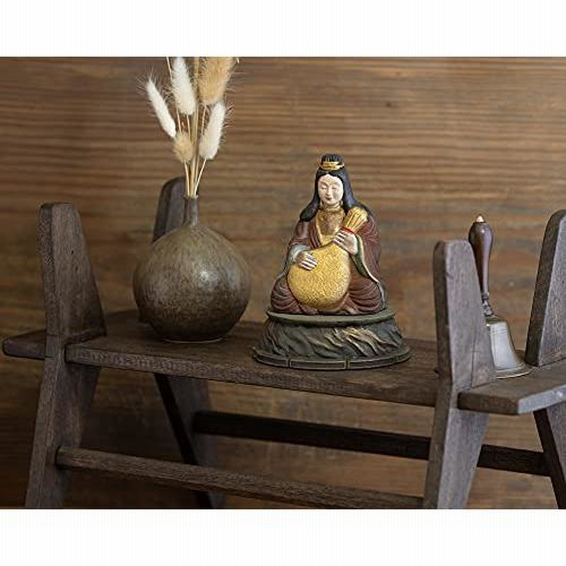 五徳山水澤寺 開眼供養済み》龍王弁財天(木製：桧 古美彩色)＿辨財天