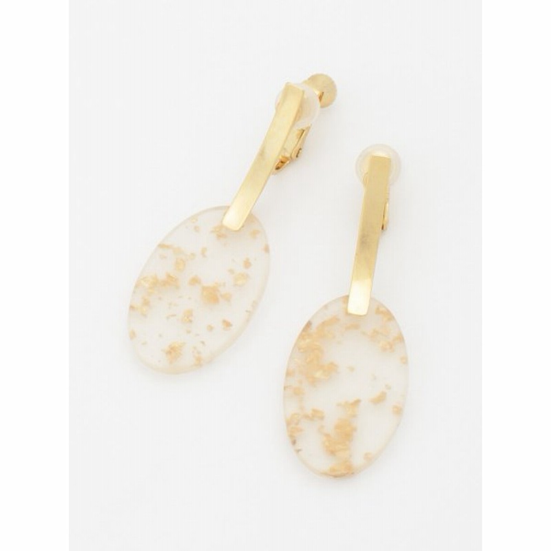 Three Four Time スリーフォータイム レディース マットラメアクリルイヤリング オフホワイト フリー 通販 Lineポイント最大1 0 Get Lineショッピング