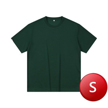 彈力斜紋棉素色T恤(墨綠S) [大買家]