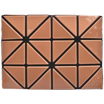 ISSEY MIYAKE 三宅一生BAOBAO撞色幾何方格名片/卡片夾(蜜橙/奶油橘色)