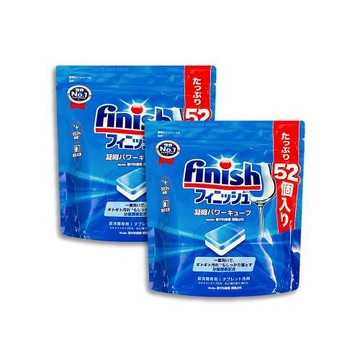 (2袋104入超值組)英國FINISH-強效除殘留油污水垢清新消臭洗碗機體專用清潔錠3入/盒(過濾器噴水臂定量洗淨粉,廚房家電機身定期養護除臭洗滌塊)