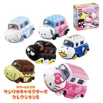 三麗鷗家族大集合多美小汽車大臉造型車 玩具車 模型車 金屬車 6款隨機 台灣樂天市場 Line購物