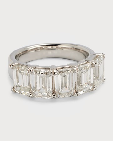Lab Grown Diamond 18K White Gold Emerald-Cut Ring