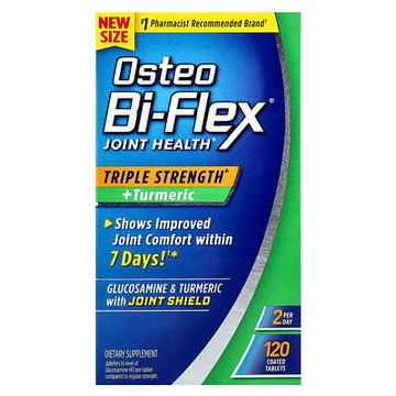 Osteo Bi-Flex, 關節健康 + 姜黃包衣片劑，三倍強度，120 片