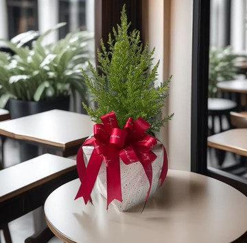 【好療癒】送禮 聖誕樹-香冠柏水泥盆栽 簡約室內綠化空間