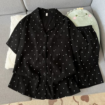 韓系ins睡衣 夏季雲朵棉薄款短袖短褲居家服 女生睡衣 家居服套裝 寬鬆舒適 學生睡衣 可愛卡通睡衣睡褲 兩件套睡衣