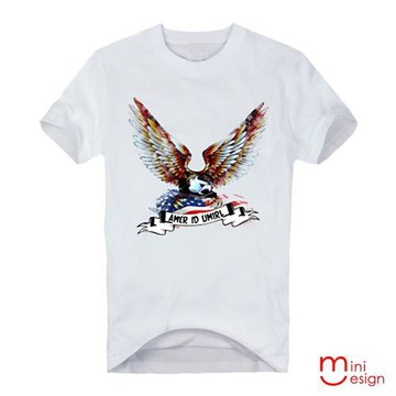 Minidesign-仿舊翔鷹潮流設計短T 五色