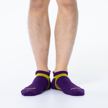 活力運動抑菌船型除臭襪(紫黃色 男M-L)