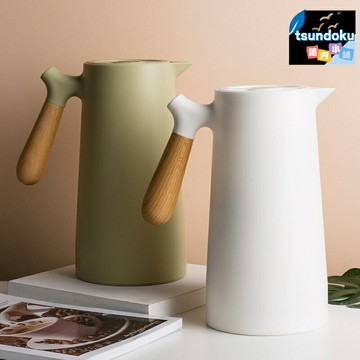 【北歐長效保溫】保溫水壺 保溫壺 熱水瓶 咖啡壺 玻璃內膽 大容量1L 家用辦公 茶水分離 便攜提手