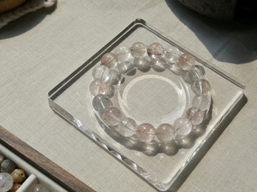 【孤品手串】 10mm 冰透金紅髮晶手串