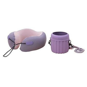 JORDAN&JUDY 佐敦朱迪 旅行頸枕收納包套裝  紫色  250 x 248 x 60mm