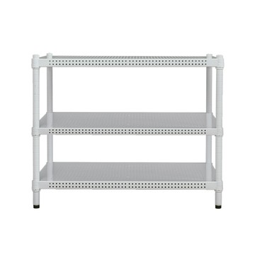 【dayneeds】極致美學75x45x60公分三層烤白沖孔層架