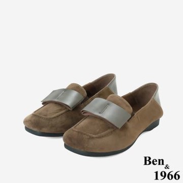 Ben&1966高級頭層羊皮休閒兩穿柔軟樂福鞋-咖啡(258211)
