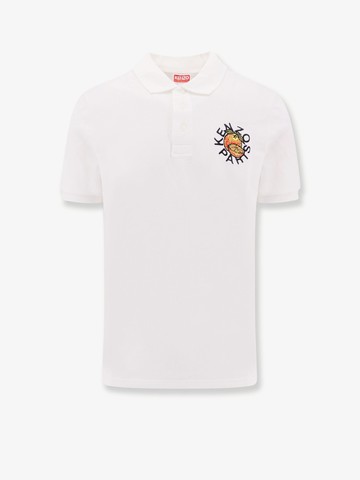 Polo shirt with kenzo orange embroidery - KENZO PARIS - gender_Man