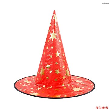 紅色星星  女巫帽萬聖節派對cosplay角色扮演道具