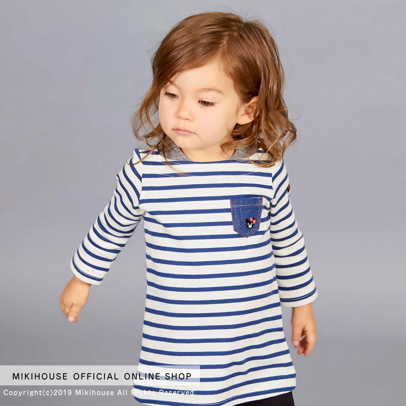 ミキハウス ダブルb キッズ Everyday Double B ボーダーワンピース 140cm 紺 白 女の子 通販 Lineポイント最大10 0 Get Lineショッピング
