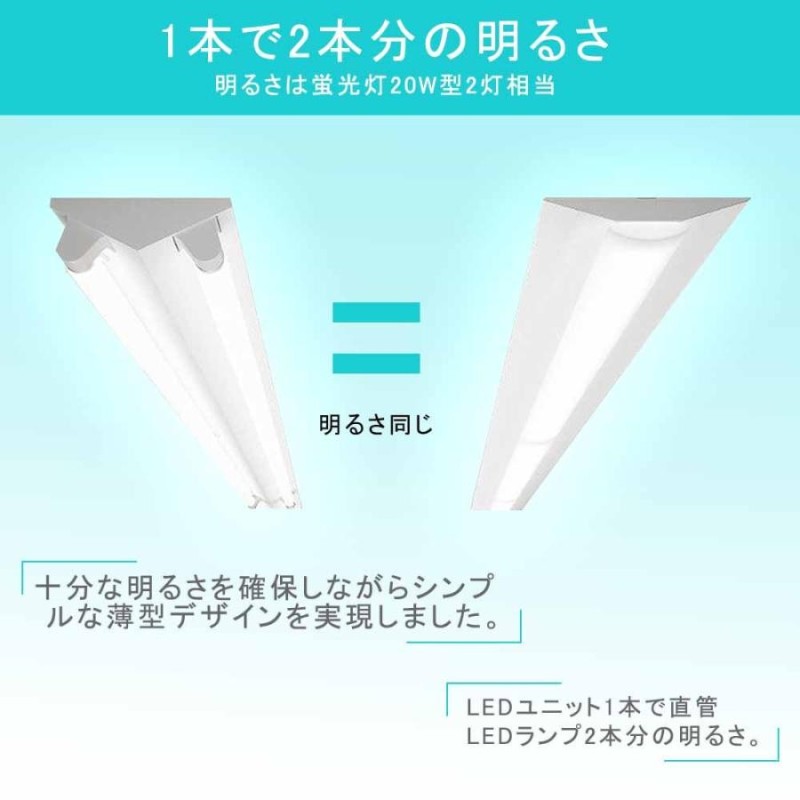 逆富士型 器具一体型 LED蛍光灯 ledベースライト ベース照明 632mm 幅