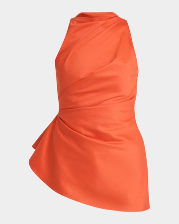 Asymmetric Draped Sleeveless Top