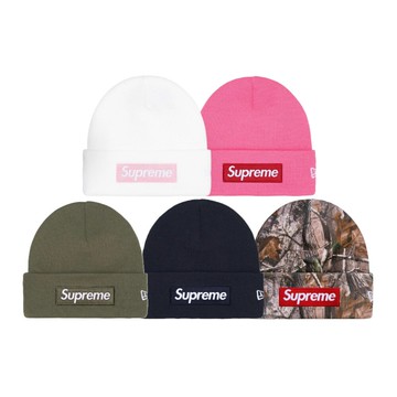 Supreme New Era Box Logo Beanie 毛帽 落葉/海軍藍/綠/粉/白 FW25BN5