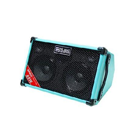 Coolmusic BP40D Powered Acoustic Guitar Amplifier- Portable Bluetooth Speaker 80W W Battery with Reverb Chorus Delay Effect, Inputs,3 Band E並行輸入