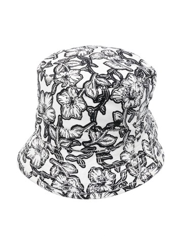 Bonpoint - Hawaiian print bucket hat - kids - Cotton - T3 - White