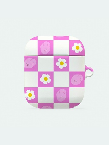 checkerboard daisy windy [hard airpod case series]