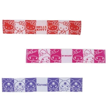 小禮堂 Sanrio 三麗鷗 20x110cm 運動長毛巾 (動作款) Kitty 美樂蒂 酷洛米