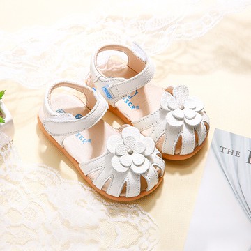 夏款寶寶涼鞋真皮女童涼鞋韓版包頭兒童公主鞋子1-3-5歲小童鞋子