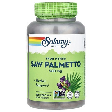 Solaray, 真實草本，鋸棕櫚，580 毫克，180 粒素食膠囊
