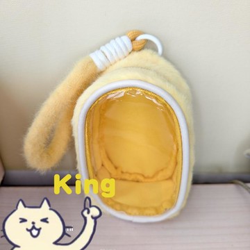 日系軟萌毛絨娃包 10 公分棉花娃娃專用外出包 透明可視遛娃包 少女心隨身收納包 學院風百搭娃用手提揹包