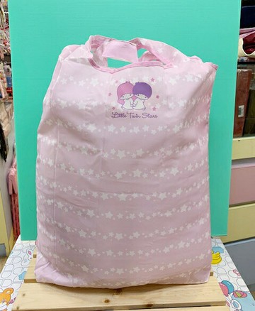 【震撼精品百貨】Little Twin Stars KiKi&LaLa 雙子星小天使 三麗鷗環保收納袋(可摺疊)-粉#86395 震撼日式精品百貨